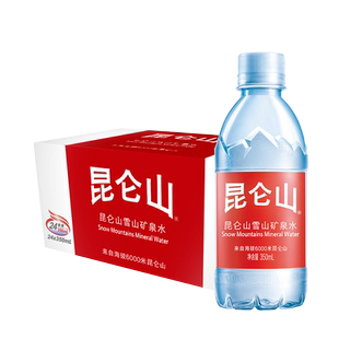 昆仑山雪山矿泉水350ml*24瓶天然弱碱性口感清冽