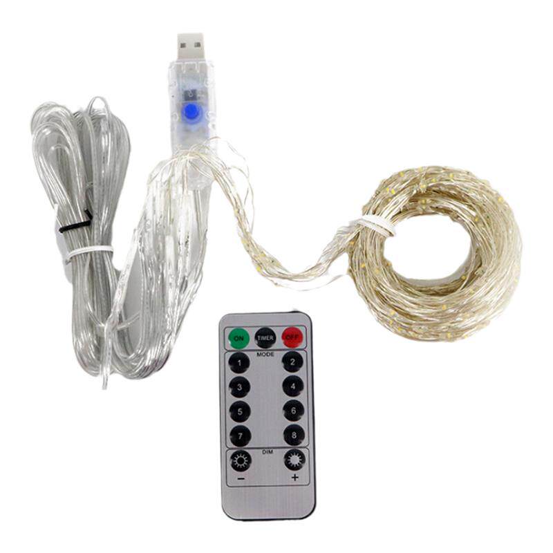 铜线窗帘灯USB+遥控皮线窗帘灯