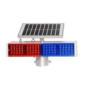 太阳能爆闪灯回转灯道路施工旋转警示频闪红蓝路障交通葵花回旋灯