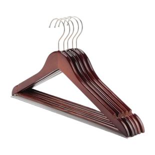 实木衣架挂衣衣挂衣柜木质木头子衣服撑子家用木制架防滑带夹子