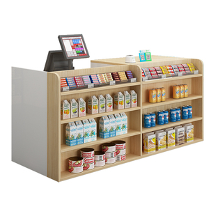 超市收银台便利店小型网红零食烟柜母婴水果药店桌吧台酒柜台