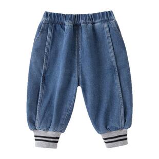 宝宝加绒裤子秋冬衣服男童牛仔裤冬装婴儿灯芯绒长裤童装冬款女童