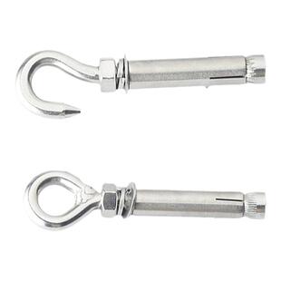 304/201不锈钢膨胀螺丝挂钩万能吊钩吊环拉爆膨胀螺栓M6M8M10M12