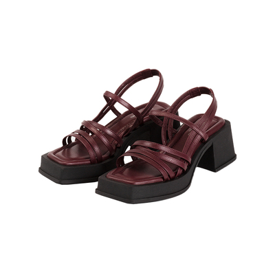 VagabondHENNIE方头粗跟凉鞋