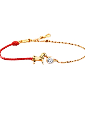 阿吉豆手链女款红绳小马手链手饰