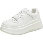 张雅钦同款TATA他她女鞋小白鲸板鞋厚底百搭鞋子增高休闲款学生鞋