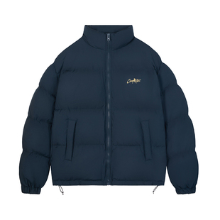 CoosRetro美式复古90白鸭绒三防印花羽绒服冬季情侣加厚面包服潮