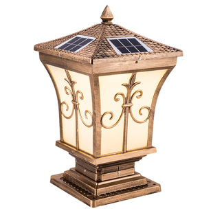 柱头灯太阳能灯户外庭院灯花园别墅门柱灯家用超亮大门围墙灯室外