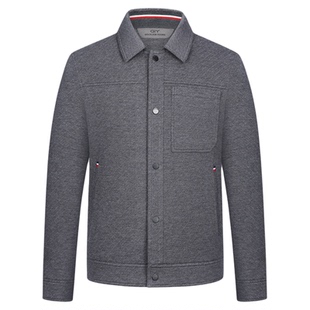 金利来GY2025冬季男装夹克翻领保暖经典款时尚休闲外套男上衣棉服