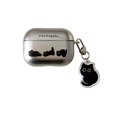 三只小黑猫airpods4保护套软壳