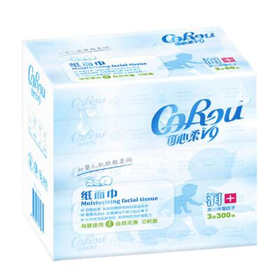 可心柔V9婴儿纸巾60抽云柔巾