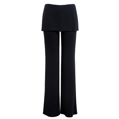 SMIIILE假两件修身显瘦微喇叭裤