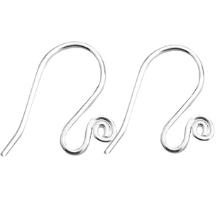 999纯银耳勾防过敏简约时尚DIY99足银耳环钩真银耳饰配件养耳潮女