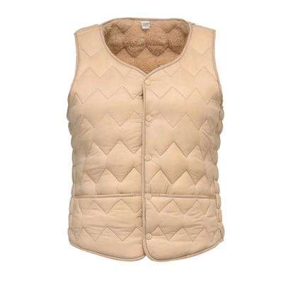 轻熟风羽绒棉加绒马甲女学生