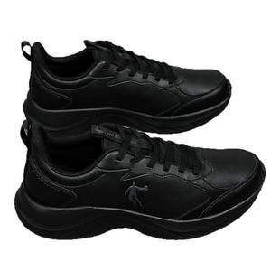 乔丹男鞋运动鞋男款皮面防水跑步鞋子男士官方旗舰店正品黑色跑鞋