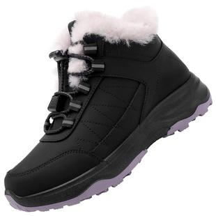 强人3515冬季棉鞋女保暖加绒健步鞋羊毛棉鞋高帮厚底防寒靴2025新