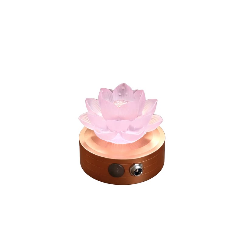 电池款古法琉璃灯莲花灯供佛灯
