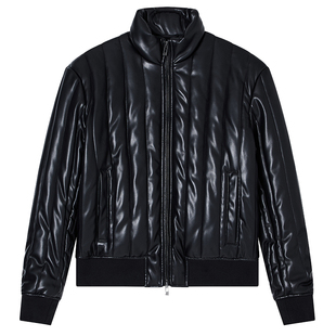 Armani/阿玛尼 AX 男士时尚保暖棉夹克皮衣外套 XM001124 AF16647