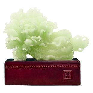 玉石白菜摆件八方来财客厅酒柜玄关办公室招财装饰品开业乔迁礼物