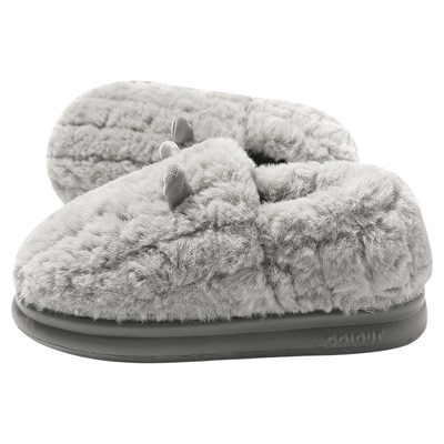 棉拖鞋男士冬季毛绒包跟2025新款