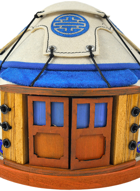 金色圣山蒙古包模型摆件手工制作