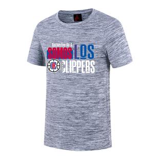 湖人快船篮球出场训练投篮服速干短袖冰丝 美式太阳运动高弹T恤潮