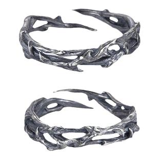 小众设计【荆棘】情侣戒指男女个性复古纯银指环对戒尾戒520礼物