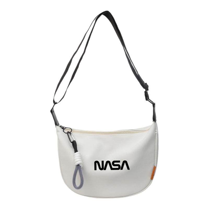 NASA联名字母休闲斜挎月亮包