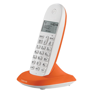 摩托罗拉无绳电话机C1001XC子母机家用办公无线固定座机一拖一中文显示背光电话