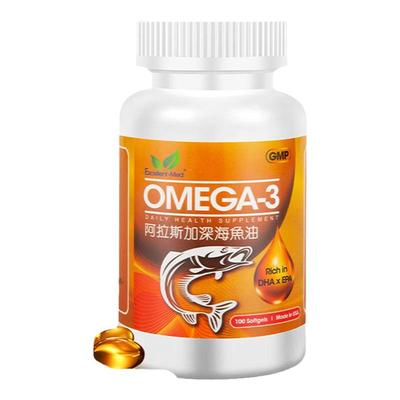 深海鱼油胶囊鱼肝油omega3中老年成人美国阿拉斯加进口高浓度鱼油