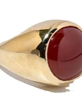 美国手工品牌红玉髓戒指