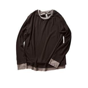 Gonghe Repub 仿羊绒叠穿长袖T恤 保暖舒适慵懒极简打底内搭