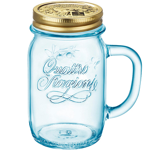 意大利进口波米欧利公鸡杯办公室把杯创意咖啡杯马克杯玻璃杯带盖