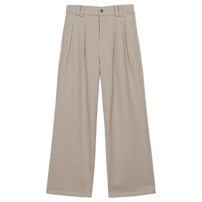 含羊毛加厚加绒呢子长裤宽松