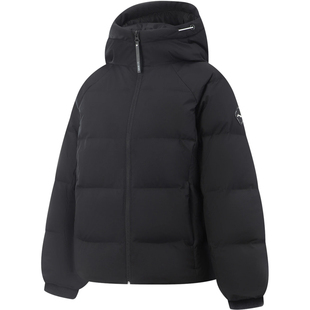 李宁羽绒服女短款2025新款健身防泼水80%鸭绒保暖连帽外套AYMV198