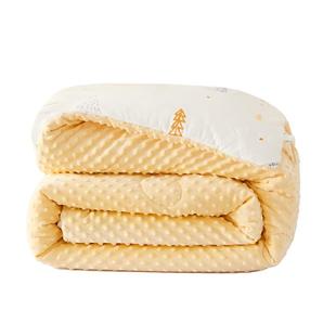 水星家纺儿童被子母婴A类抗菌保暖低敏冬被春秋被豆豆绒被芯床品