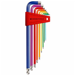 瑞士PB SWISS TOOLS加长球头彩虹内六角扳手PB 212.LH-5/6/10 RB