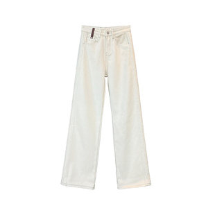 梨形身材zui爱！！遮胯加绒阔腿牛仔裤女秋冬高腰加厚垂感拖地裤