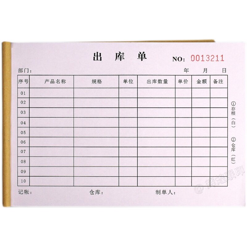 仓库商品产品销售出库单本明细表