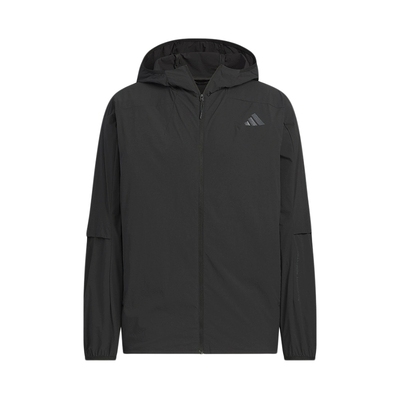 adidas阿迪达斯新款凉感连帽外套男黑色运动健身梭织夹克KB5157