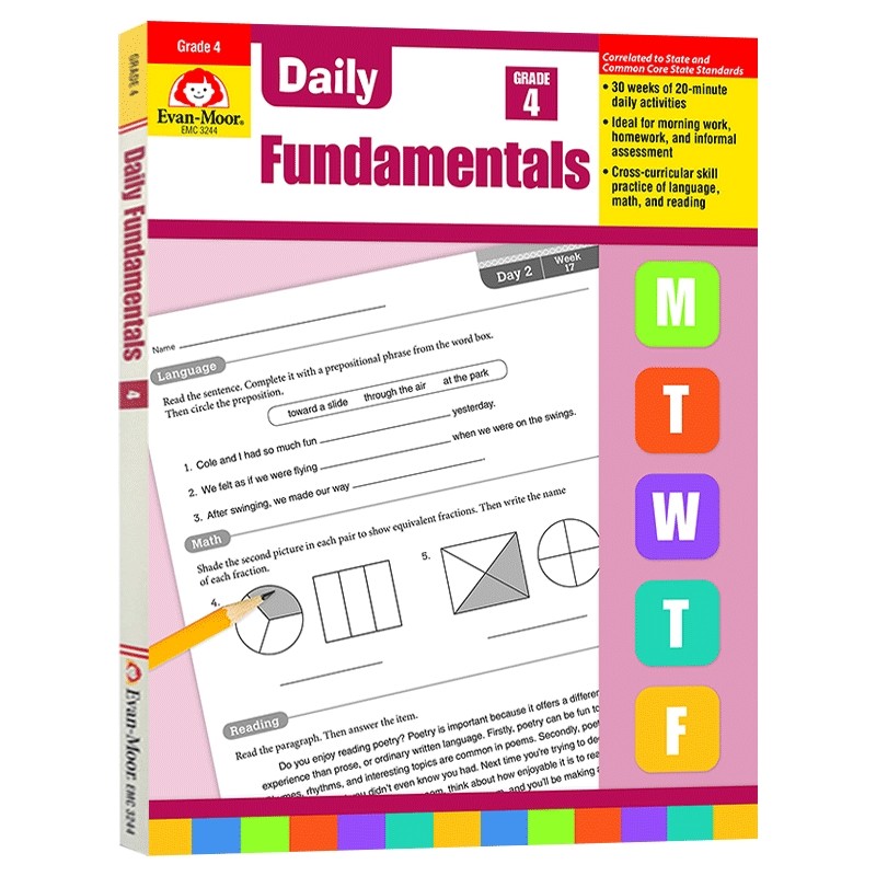 每日练习系列 基础综合练习四年级 完整版 Daily Fundamentals Grade 4 Teacher Edition 英文原版