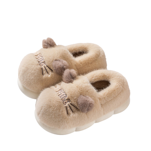 棉拖鞋女士冬季2025新款室内家居可爱防滑保暖毛毛包跟棉鞋女冬天
