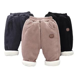 宝宝棉裤加厚秋冬季婴儿外穿新款女童长裤儿童保暖裤男童加绒裤子