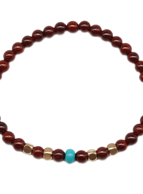 原创设计复古文艺范天然小叶紫檀手串单圈手链佛珠男女情侣款简约