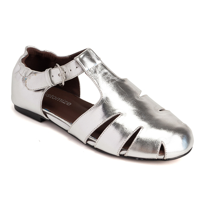 开怀依足2025夏季新款真皮包头镂空女罗马凉鞋软底软面高级猪笼鞋