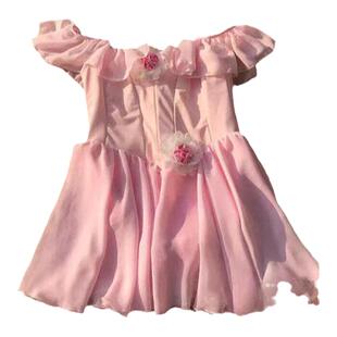 粉色女童小爱神丘比特变奏芭蕾舞裙儿童连体比赛少儿演出表演长裙