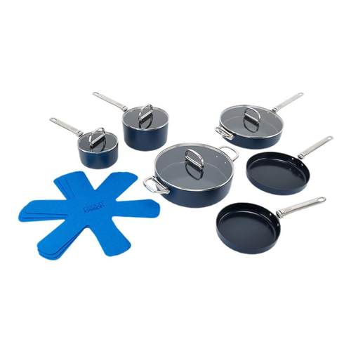 JosephJoseph家用陶瓷涂层不粘锅套装组合平底料理 45086