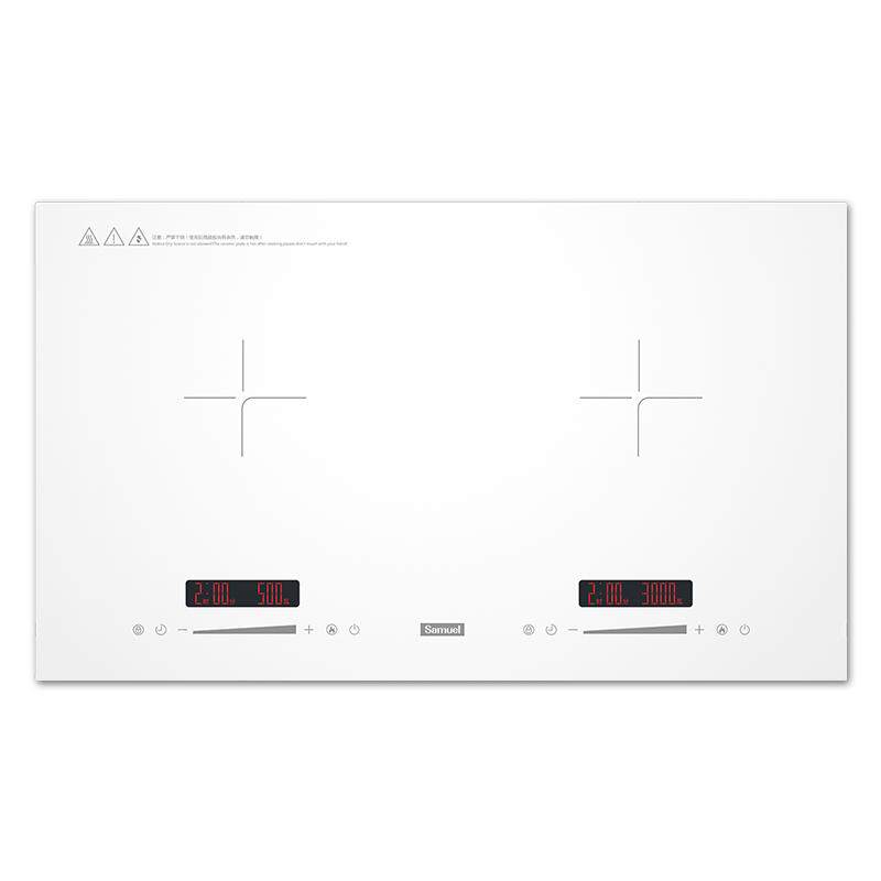 Samuel盛美 日系白色嵌入式双灶电磁炉内嵌式超薄新款电磁灶3500W