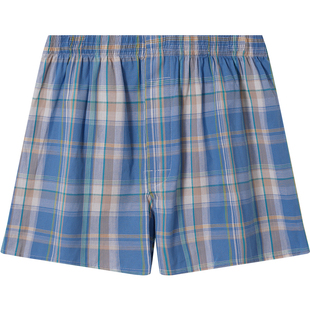 2条宜而爽男士内裤男纯棉家居裤沙滩四角裤平角裤宽松裤衩阿罗裤