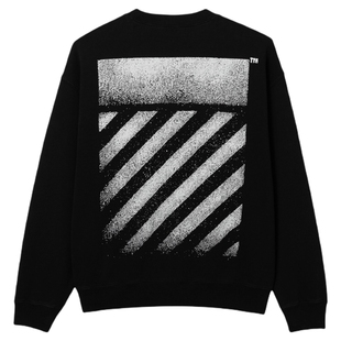 OFF-WHITE™情侣装新款圆领卫衣个性潮流斜纹装饰套头衫上衣